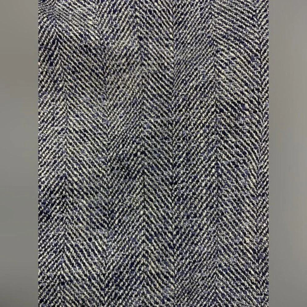 Vintage Walter Pye's LeBaron Clothes Blazer Jacket Dark Blue Herringbone 43L EUC